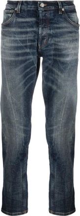 Dondup Heren Straight Leg Jeans - Heren - Regular Fit Jeans - Blauw - W33 - Katoen - Jeans
