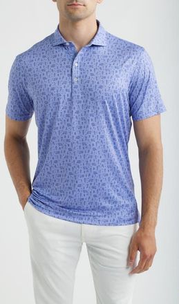 Johnnie-O Cocktail Cart Featherweight Performance Polo in Viola at Nordstrom, Size Xx-Large