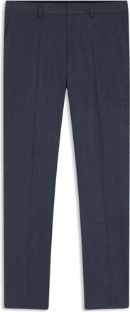 BOSS Patterned slim-fit trousers in stretch wool