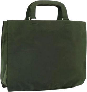 Prada Pre-owned Tote Bags, female, Green, Size: ONE SIZE Pre-owned Vintage Nylon Tote