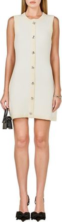 endless rose Sequin Sleeveless Rib Minidress in Ivory at Nordstrom, Size X-Small