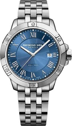 Raymond Weil Tango Blue Dial Stainless Steel Mens Watch 8160-ST-00508