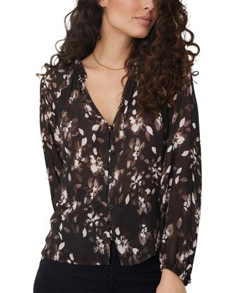 Bella Dahl Raglan Ruffle Neck Blouse