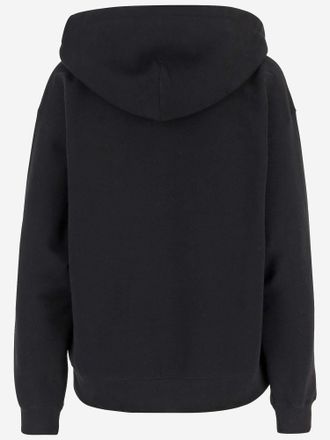 Jil Sander Womens Cotton Sweatshirt With Logo - Black Top