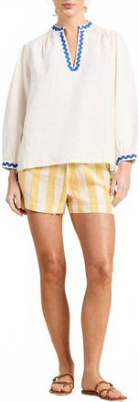 Trovata Charlie Faro Short In Yellow Stripe