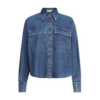 Brunello Cucinelli Mujer, Blusas y Camisas, Azul, Talla: L
