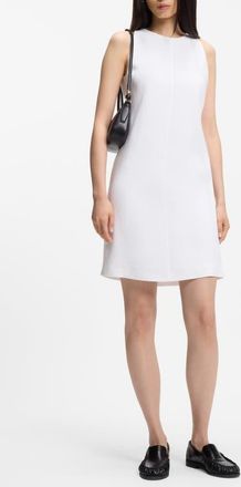 BOSS Dinderal Linen Blend Minidress in Bright White at Nordstrom, Size 10