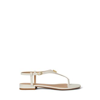Ralph Lauren Platte teensandalen van leer EVERLEY
