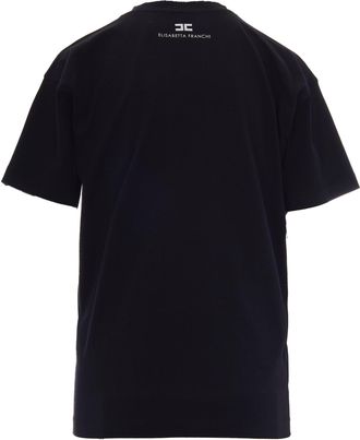 Elisabetta Franchi Womens T-Shirt Black Cotton T-Shirts & Jerseys