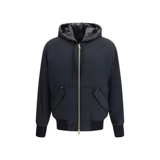 Moose Knuckles Black Nylon Mens Bomber