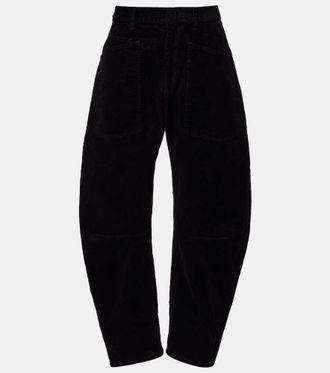 Nili Lotan Shon cotton-blend barrel-leg pants