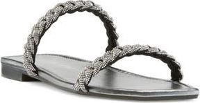 Stuart Weitzman Addison Slide Sandal in Gunmetal at Nordstrom Rack, Size 6