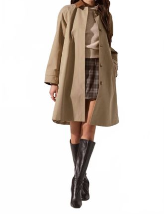 Astr Raiden Trench Coat In Khaki