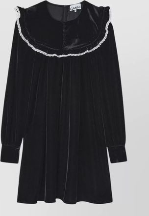Ganni velvet mini dress