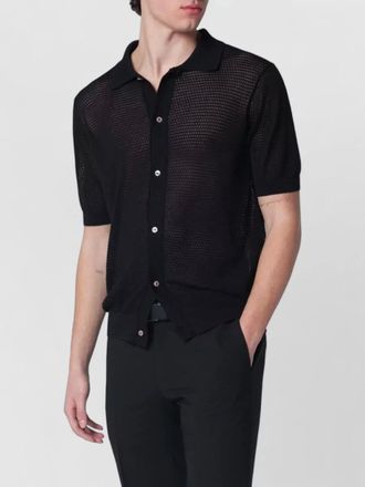 Tagliatore short sleeve sheer fabric women shirt