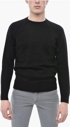 Paolo Pecora Virgin Wool Crewneck Sweater In Solid Colour size Xxl