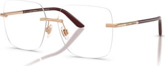 Dolce & Gabbana 57mm Square optical glasses in Pink at Nordstrom