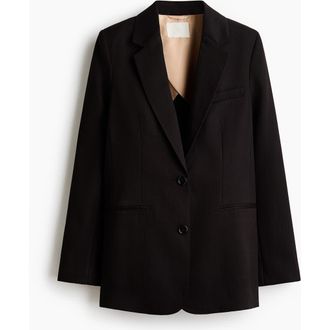 H&M Single-breasted Blazer in Black at Nordstrom, Size Xx-Large