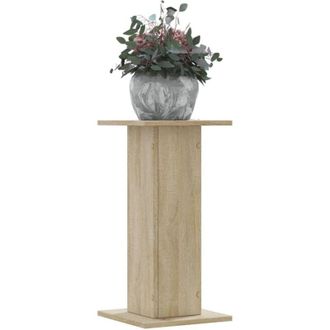 vidaXL Soportes De Plantas 2 Uds Madera Roble Sonoma 30x30x60 Cm Vidaxl