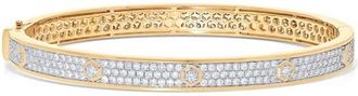 Sara Weinstock Honeycomb Pav&eacute; Diamond Bangle in Yellow Gold at Nordstrom, Size 6.5