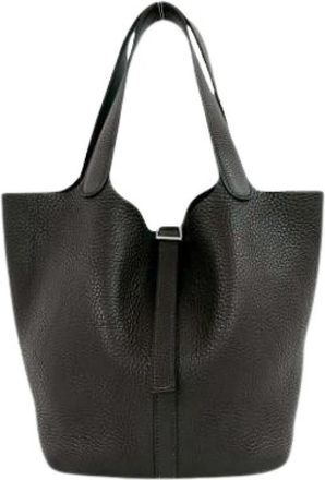 Herm&egrave;s Pre-owned Vintage Tote Bag - Dames - Vintage Shopper - Zwart - ONE Size - Leer - Vintage