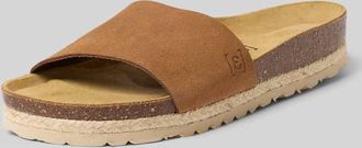 Espadrij Sandalette aus Leder Modell COPINE VELOUR in Cognac, Gr&ouml;&szlig;e 36