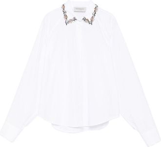 Ermanno Scervino Womens Embroidered Cotton Shirt