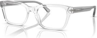 Emporio Armani 55mm Rectangle optical glasses in Transparent at Nordstrom