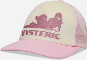 Hysteric Glamour Black Cat Woman Mesh Cap Pink