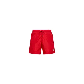 Moncler Moncler Logo Patch Swim Shorts, Men, Red, Size: Xxl