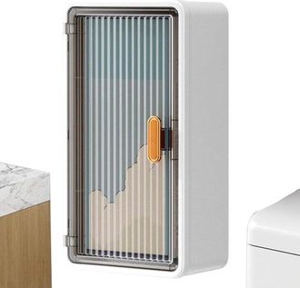 OEM Soporte Para Papel Higi&eacute;nico - Caja Para Pa&ntilde;uelos De Pared - Organizador De Espacio - Estante Impermeable - 36,5 Cm De Alto - Blanco