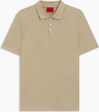 HUGO BOSS Mens HUGO Dimerspolon Polo Shirt 269 Medium Beige - Tan - Size: 36