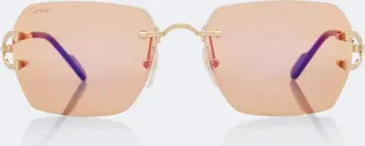 Cartier D&eacute;cor C Classique de Cartier square sunglasses