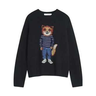 Maison Kitsuné Mujer, Jerseys, Negro, Talla: S