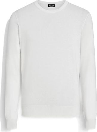 Ermenegildo Zegna Cashseta Licht Gebreid - Heren - Cashmere truien - Wit - 4XL - Kasjmier - Truien & Vesten