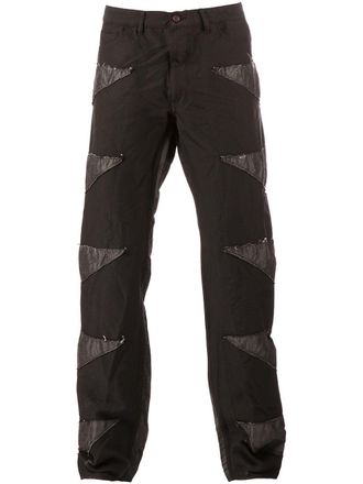 Comme Des Garçons patchwork trousers - Nero