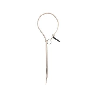 Our Legacy Gevlochten Ladon Ketting - Heren - Accessoires - Grijs - Maat: ONE Size Leer