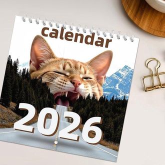 OEM Calendario, Calendario Anual 2026, Calendario De Pared Vertical Tama&ntilde;o A4, Ideal Para La Oficina O La Cocina, Regalo Para Amantes De Los Animales