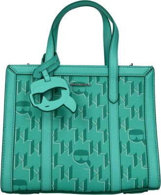 Karl Lagerfeld K/Ikonic 2.0 Mono CC Tote - Dames - Handtassen - Groen - ONE Size - Leer - Tassen