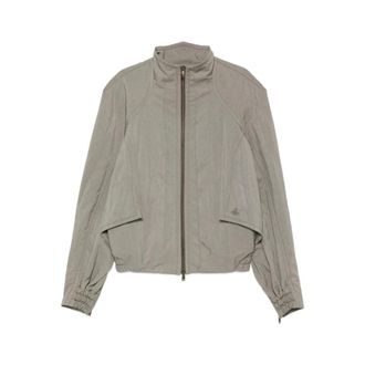 Vivienne Westwood Jassen, Heren, Grijs, M, Orb Plaque High-Neck Jacket