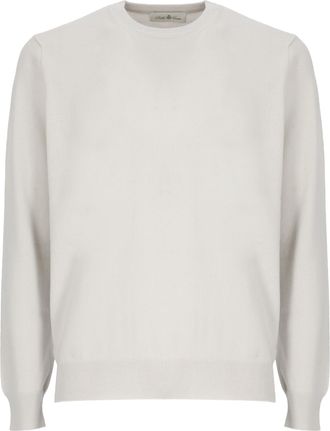 Della Ciana Grey Wool-Blend Crew Neck Sweater