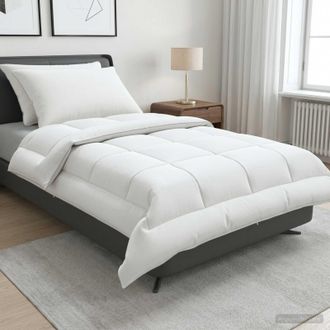vidaXL Vidaxl Set Di Piumone E Cuscini 3 Pz 135x220 Cm Estate 200 Gsm Lana