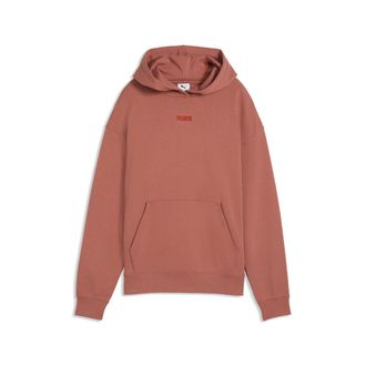 Puma Felpa con cappuccio Essentials Elevated Comfort da donna, Abbigliamento, Rosso, S