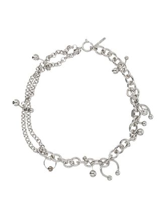 Justine Clenquet Holly Silver-Tone Multi-Charm Chain Layered Necklace