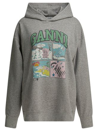 Ganni Bear Comic Kapuzenpullover