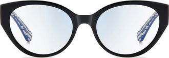 Kate Spade New York 53mm Reading Glasses in Black/blue As at Nordstrom, Size +0.00