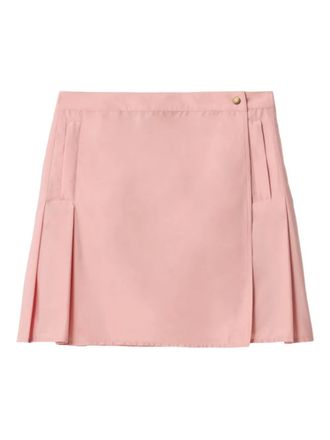 Burberry wrap mini skirt - women - Nylon/Spandex/Elastane/Polyester - 10 - Pink