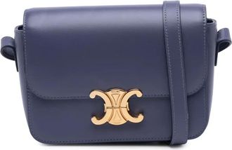 Celine Borsa a tracolla Triomphe in pelle di vitello lucida 2019 - Viola