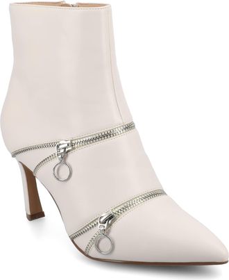 Journee Collection Womens Catoa Zipper Detail Dress Booties