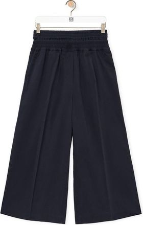 Loewe Womens Cropped Trousers In Cotton And Silk, Size Medium